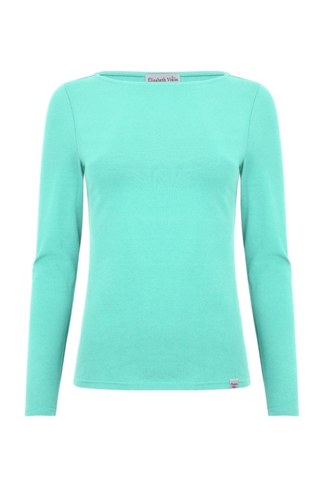LÉA z długimi rękawami Blue Turquoise przód.jpg