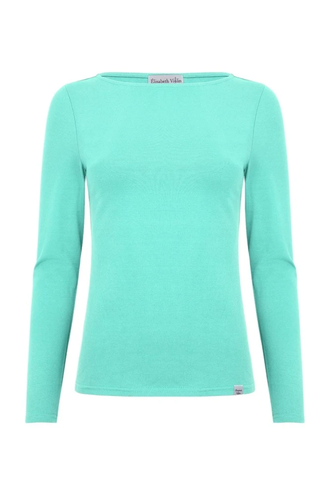 LÉA z długimi rękawami Blue Turquoise przód.jpg