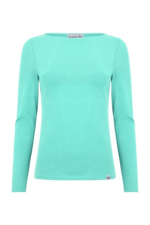 LÉA z długimi rękawami Blue Turquoise przód.jpg