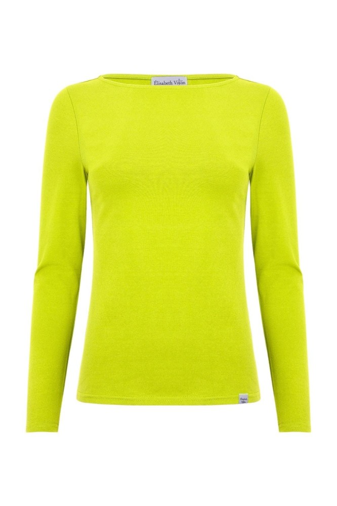 LÉA z długimi rękawami Bright Chartreuse przód.jpg