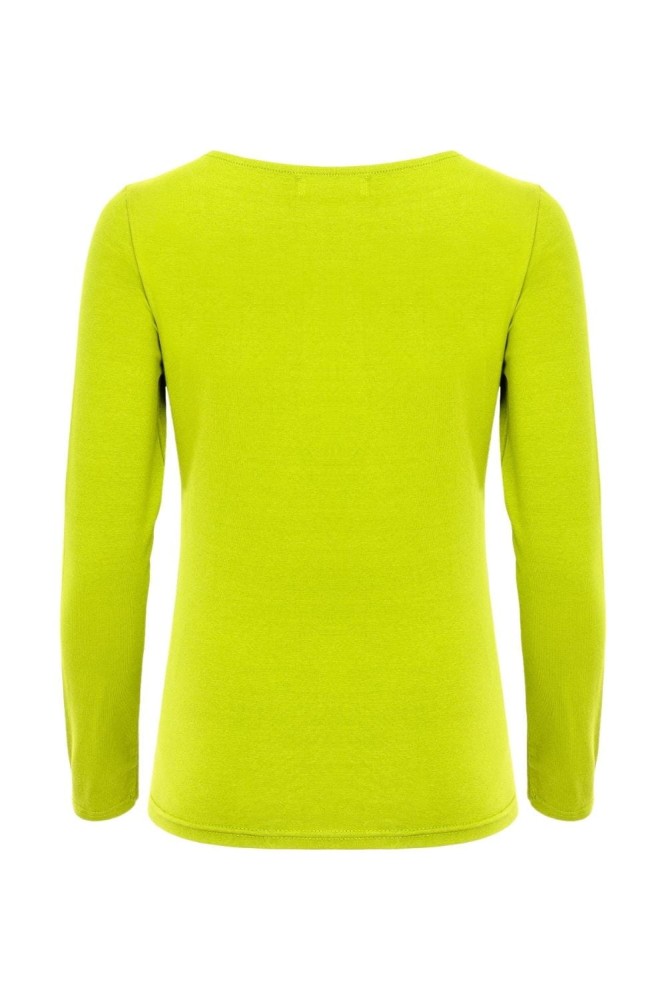 LÉA z długimi rękawami Bright Chartreuse tył.jpg