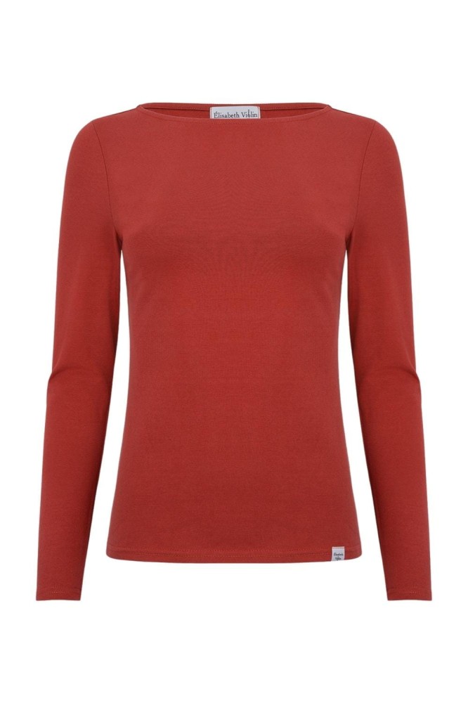 LÉA z długimi rękawami Brick Red przód.jpg
