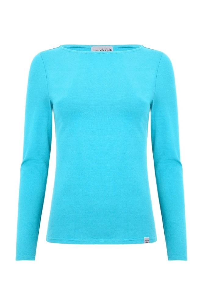 LÉA z długimi rękawami Cyan Blue przód.jpg