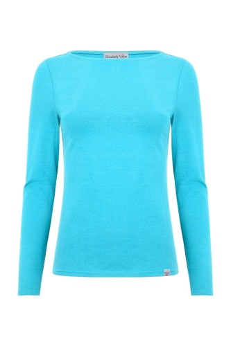 LÉA z długimi rękawami Cyan Blue przód.jpg