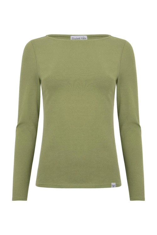 LÉA z długimi rękawami Oil Green przód.jpg