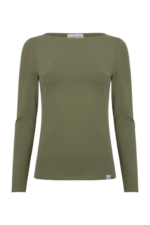 LÉA z długimi rękawami Dusty Olive przód.jpg