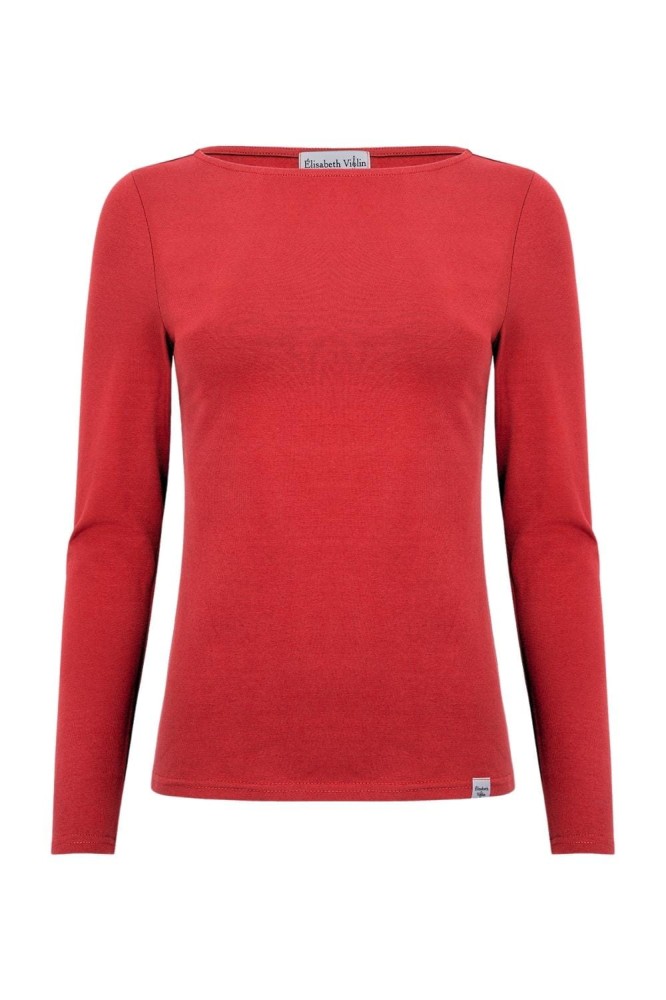 LÉA z długimi rękawami Ribbon Red przód.jpg