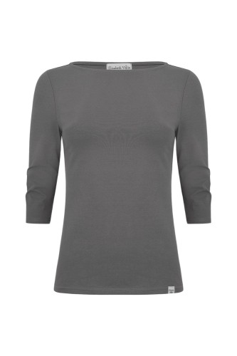 LÉA z rękawami 3:4 Charcoal Gray przód.jpg