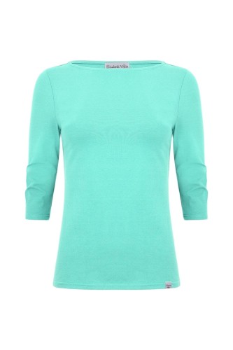LÉA z rękawami 3:4 Blue Turquoise przód.jpg