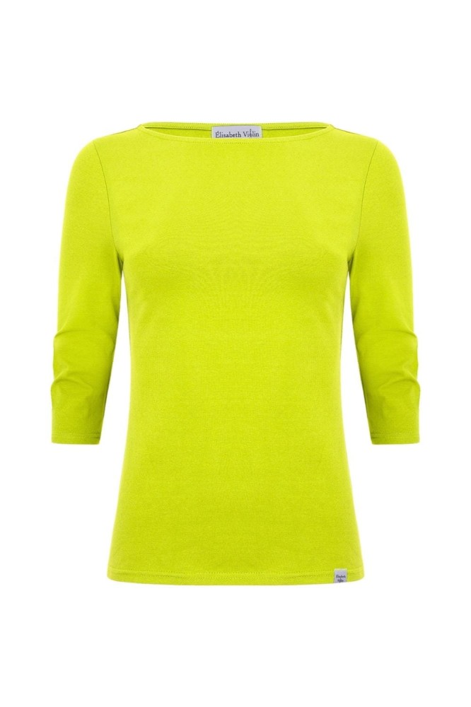 LÉA z rękawami 3:4 Bright Chartreuse przód.jpg