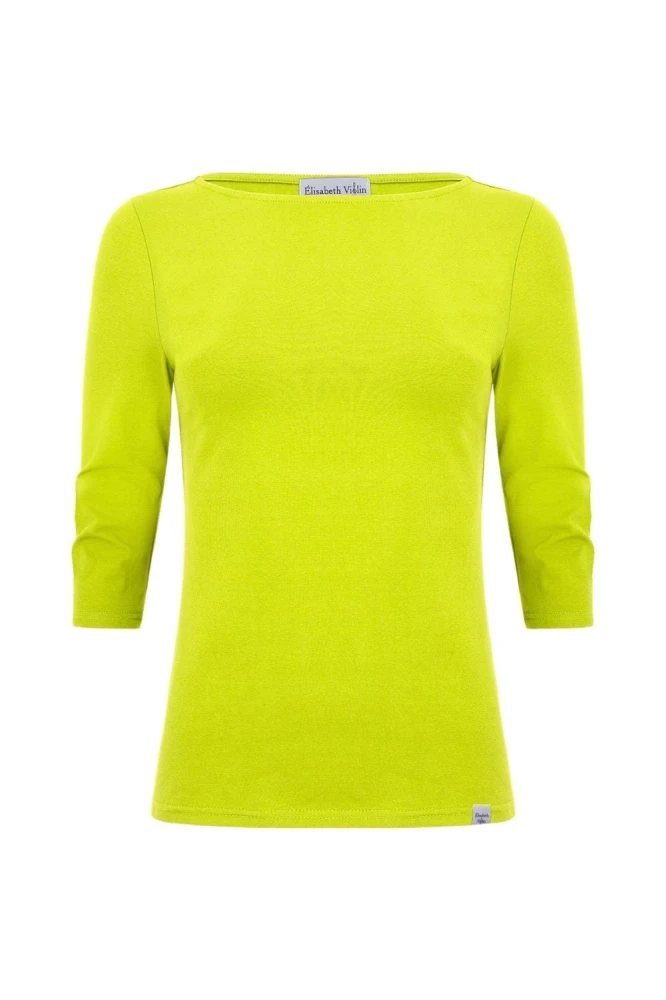 LÉA z rękawami 3:4 Bright Chartreuse przód.jpg