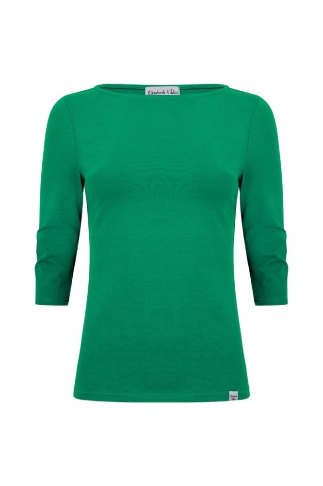 LÉA z rękawami 3:4 Deep Green przód.jpg
