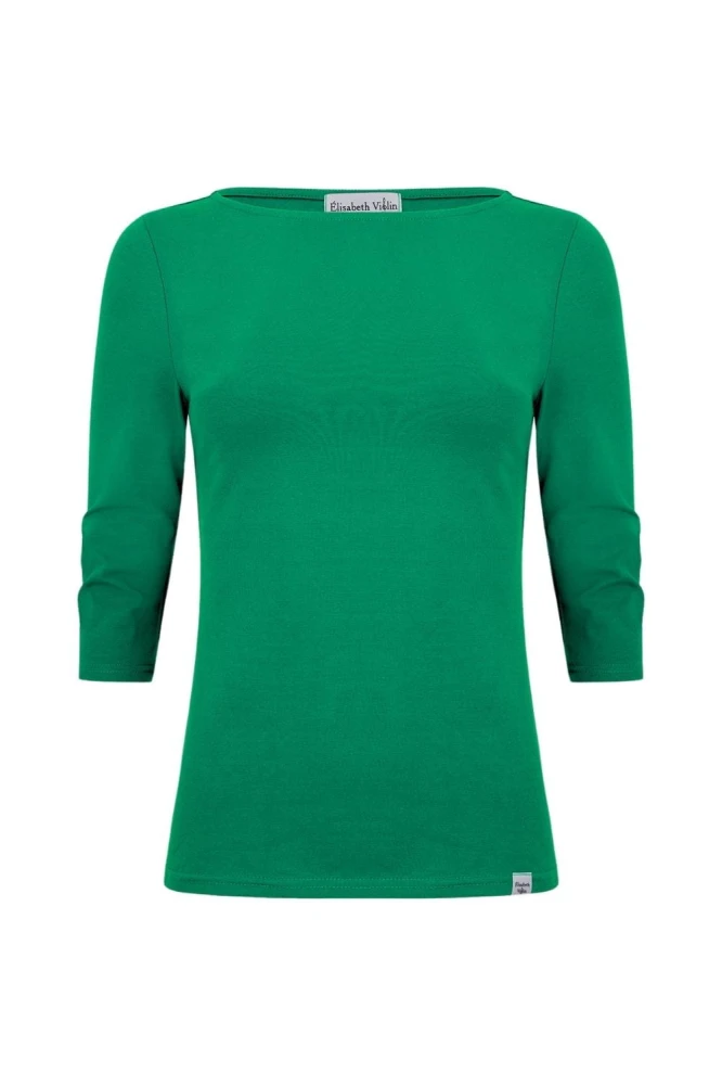 LÉA z rękawami 3:4 Deep Green przód.jpg