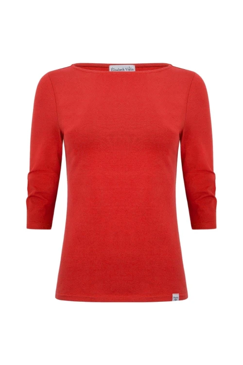 LÉA z rękawami 3:4 Mars Red przód.jpg