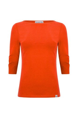 LÉA z rękawami 3:4 Mandarin Red przód.jpg