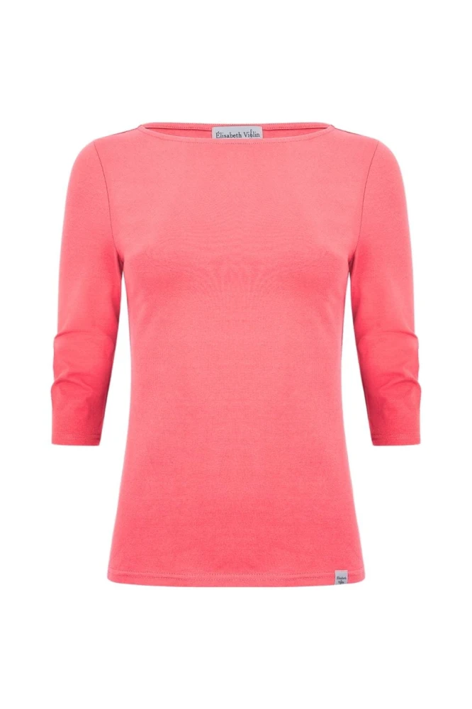 LÉA z rękawami 3:4 Sunkist Coral przód.jpg