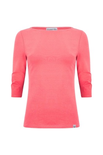 LÉA z rękawami 3:4 Sunkist Coral przód.jpg