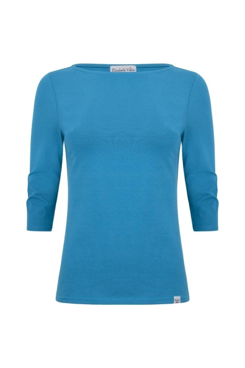 LÉA z rękawami 3:4 Vivid Blue przód.jpg