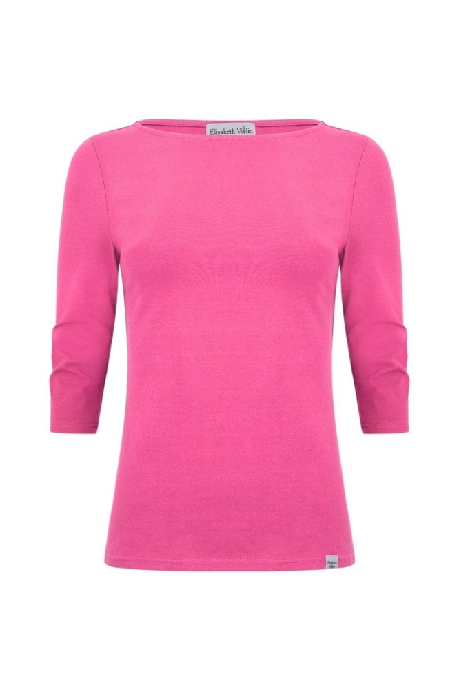LÉA z rękawami 3:4 Shocking Pink przód.jpg
