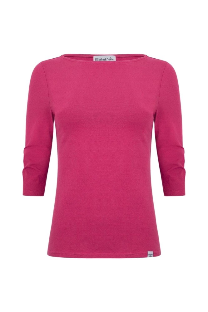 LÉA z rękawami 3:4 Pink Peacock przód.jpg