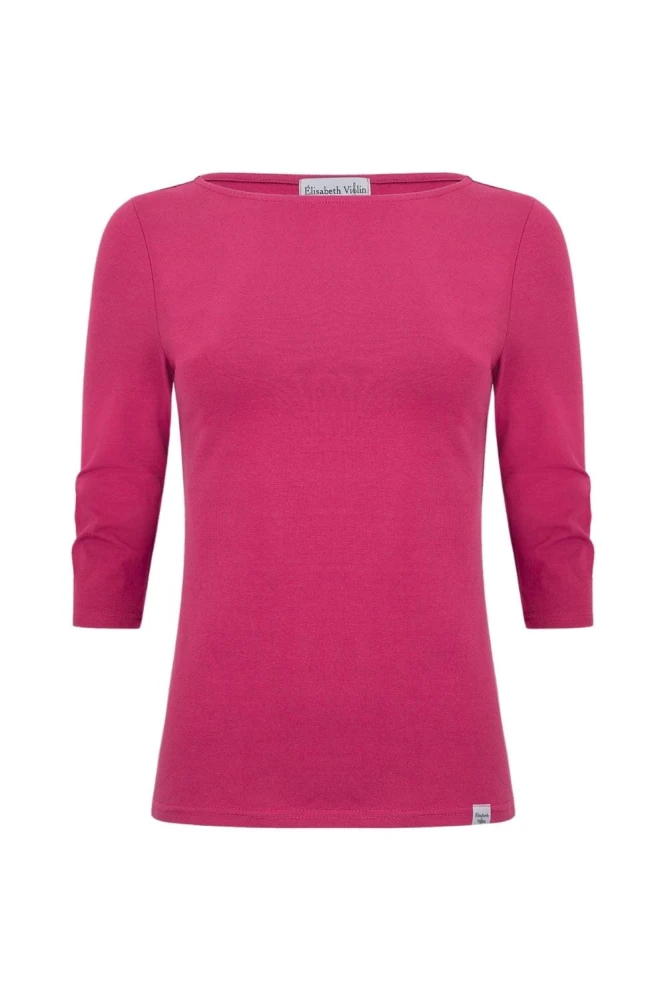 LÉA z rękawami 3:4 Pink Peacock przód.jpg
