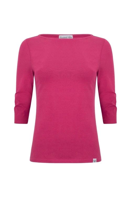 LÉA z rękawami 3:4 Pink Peacock przód.jpg