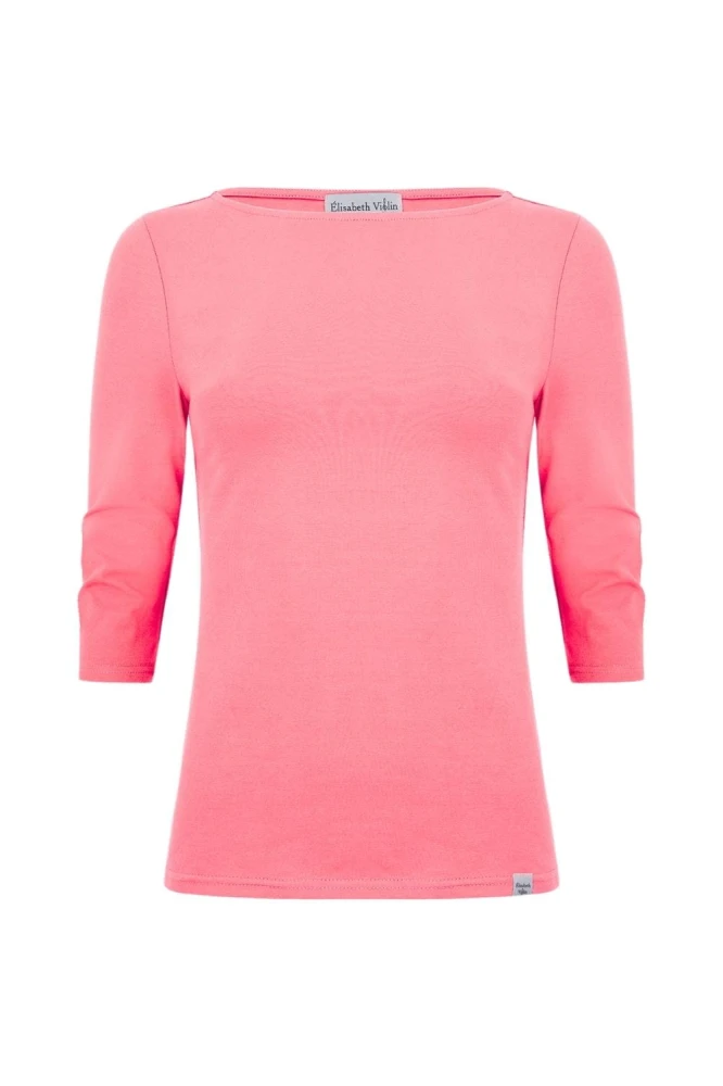 LÉA z rękawami 3:4 Geranium Pink przód.jpg