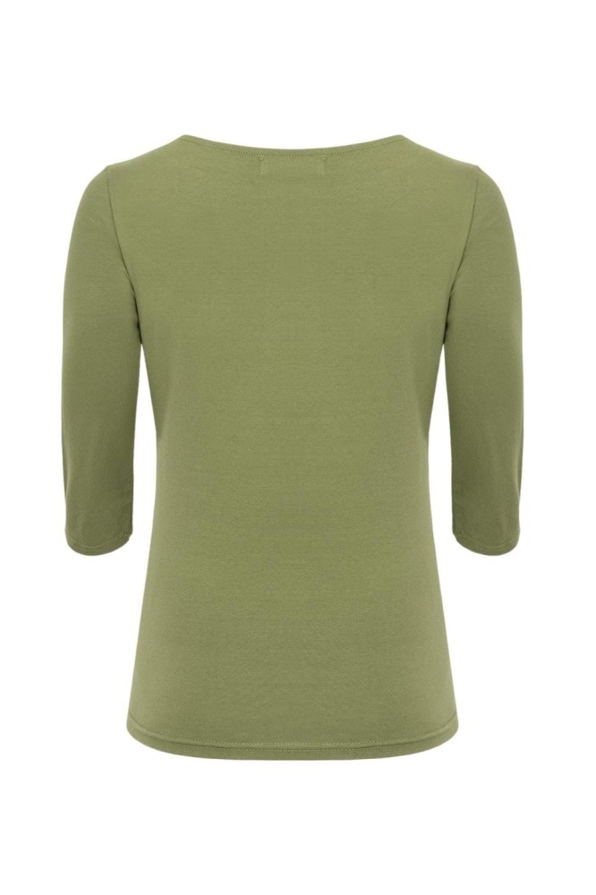 LÉA z rękawami 3:4 Oil Green tył.jpg