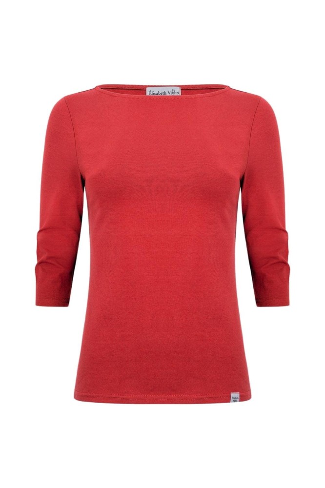 LÉA z rękawami 3:4 Ribbon Red przód.jpg
