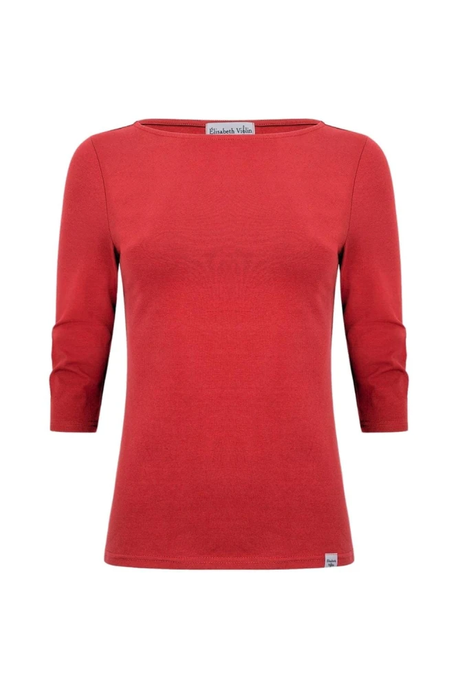 LÉA z rękawami 3:4 Ribbon Red przód.jpg