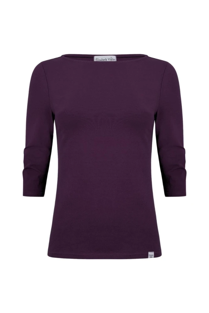 LÉA z rękawami 3:4 Plum Purple przód.jpg