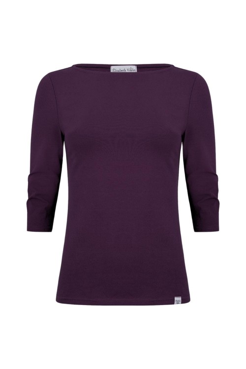LÉA z rękawami 3:4 Plum Purple przód.jpg