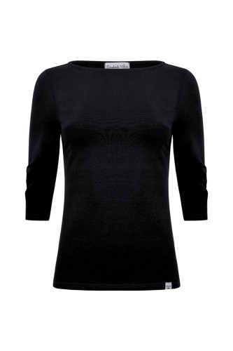 LÉA z rękawami 3:4 Black przód.jpg