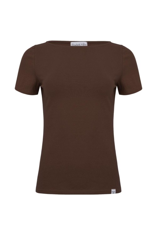 LÉA z krótkimi rękawami Chestnut przód.jpg