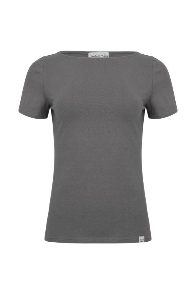LÉA z krótkimi rękawami Charcoal Gray przód.jpg