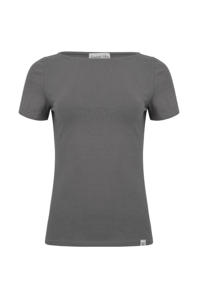 LÉA z krótkimi rękawami Charcoal Gray przód.jpg
