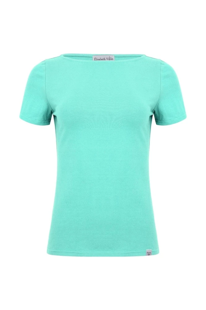 LÉA z krótkimi rękawami Blue Turquoise przód.jpg