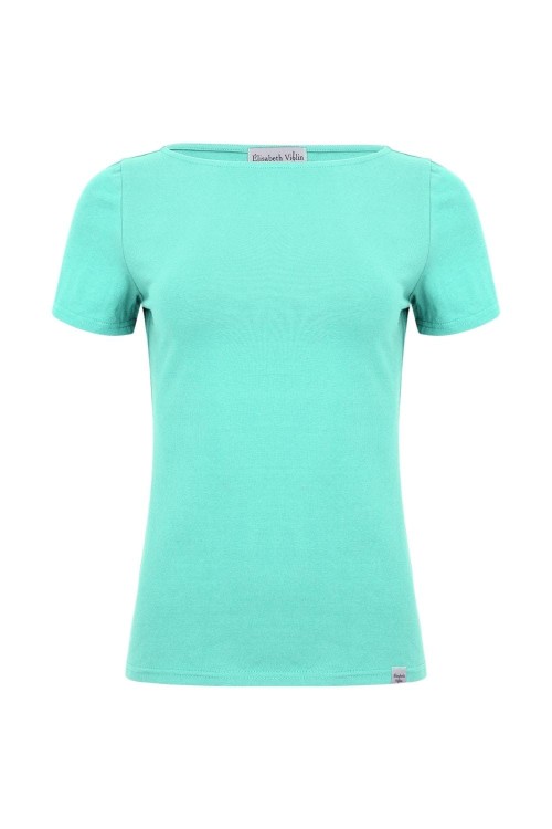 LÉA z krótkimi rękawami Blue Turquoise przód.jpg