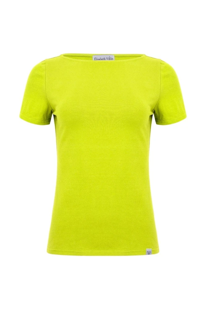 LÉA z krótkimi rękawami Bright Chartreuse przód.jpg