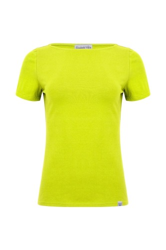 LÉA z krótkimi rękawami Bright Chartreuse przód.jpg