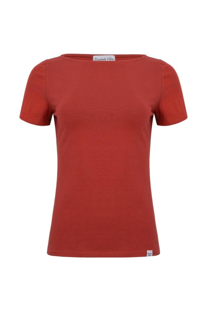 LÉA z krótkimi rękawami Brick Red przód.jpg