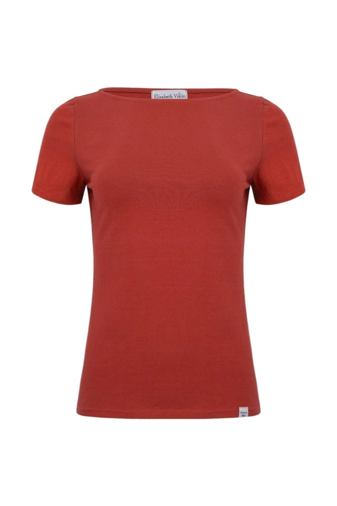LÉA z krótkimi rękawami Brick Red przód.jpg