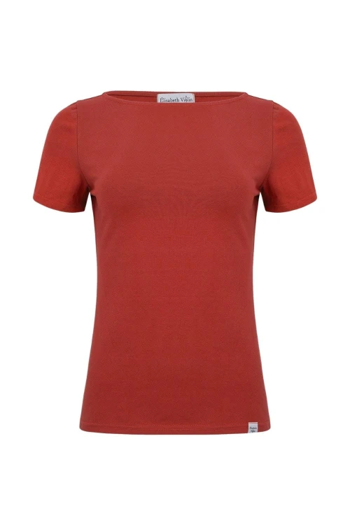 LÉA z krótkimi rękawami Brick Red przód.jpg