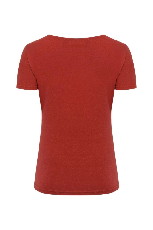 LÉA z krótkimi rękawami Brick Red tył.jpg