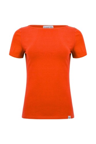 LÉA z krótkimi rękawami Mandarin Red przód.jpg