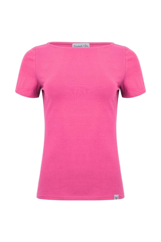 LÉA z krótkimi rękawami Shocking Pink przód.jpg