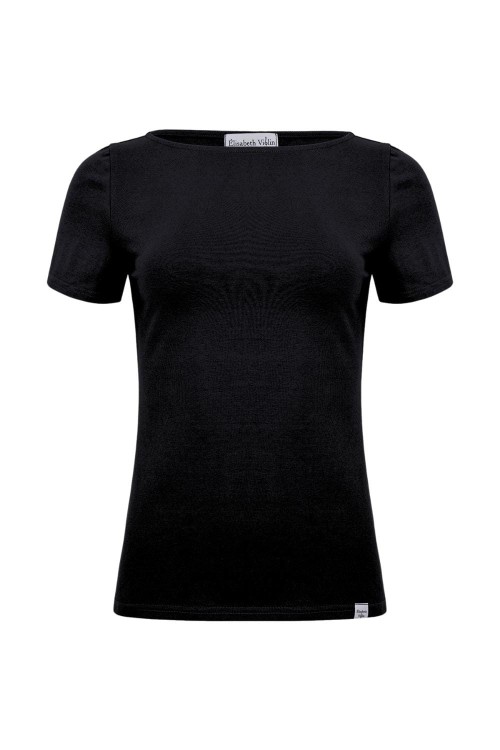 LÉA z krótkimi rękawami Black przód.jpg