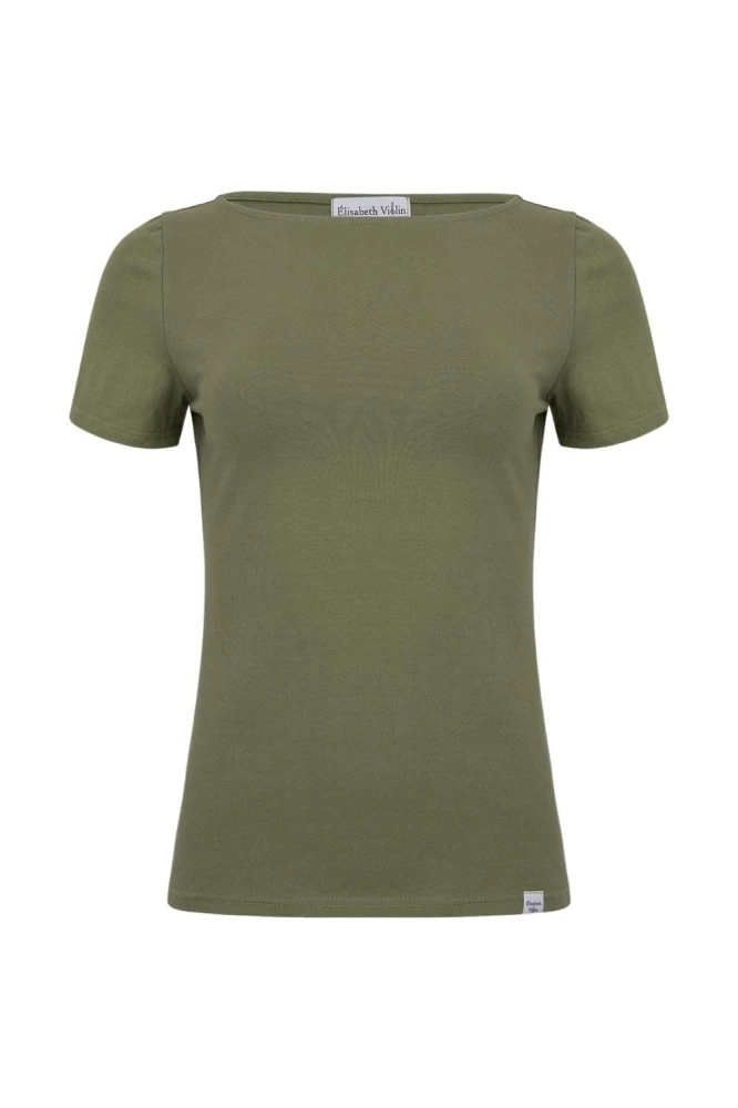 LÉA z krótkimi rękawami Dusty Olive przód.jpg