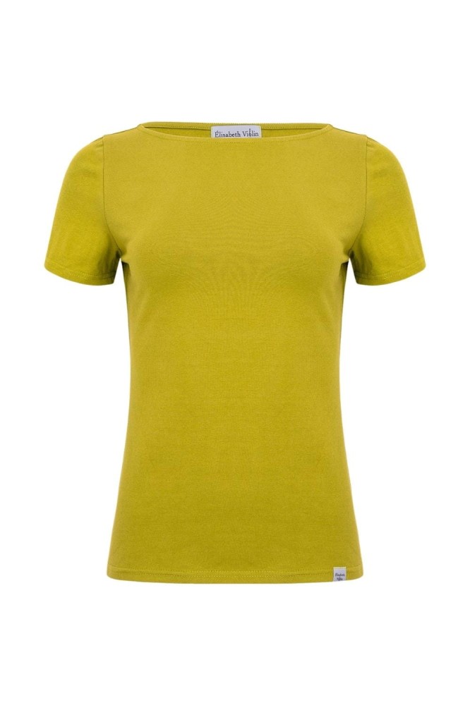 LÉA z krótkimi rękawami Golden Olive przód.jpg
