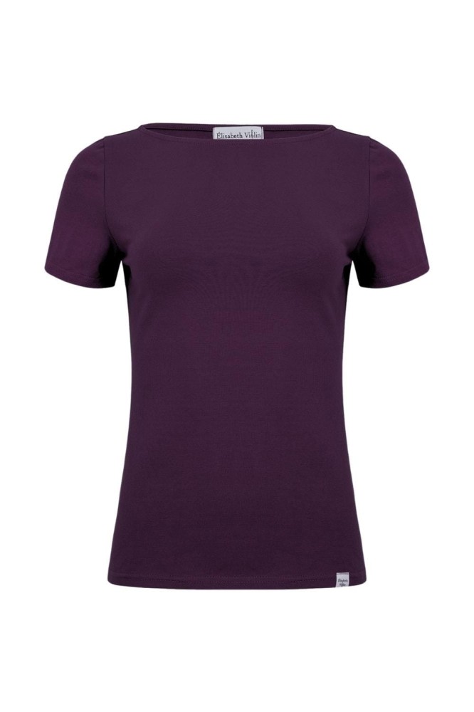 LÉA z krótkimi rękawami Plum Purple przód.jpg